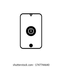 vector icon of smartphone power on / off mode