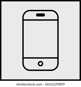 Vector icon of a smartphone representing communication or technology.