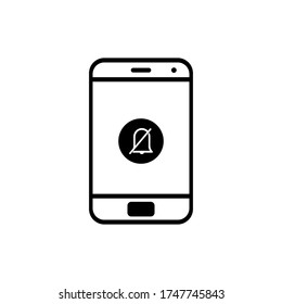 Vektorsymbol des stummen Smartphone-Modus