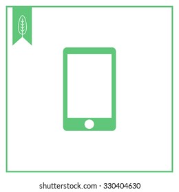 Vector icon of smartphone silhouette with blank screen