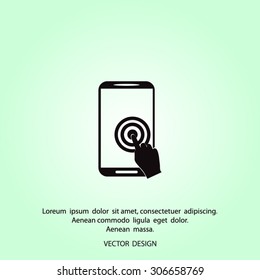 Vector icon Smartphone touchscreen icon