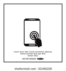Vector icon Smartphone touchscreen icon