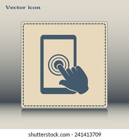 Vector icon Smartphone touchscreen icon concept 