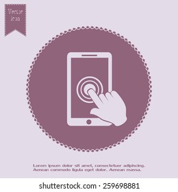 Vector icon Smartphone touchscreen icon concept 