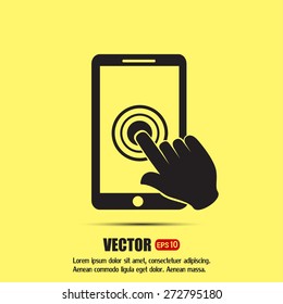 Vector icon Smartphone touchscreen icon concept 