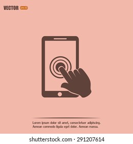 Vector icon Smartphone touchscreen icon concept 