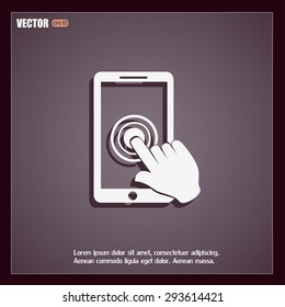Vector icon Smartphone touchscreen icon concept 
