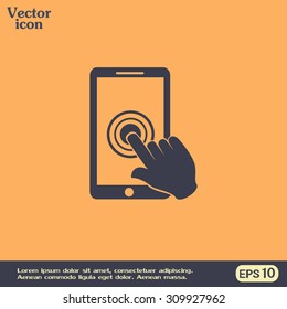 Vector icon Smartphone touchscreen icon concept 