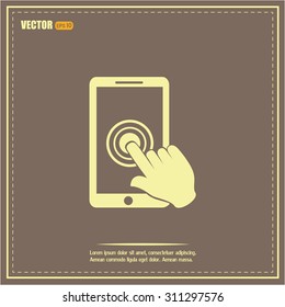 Vector icon Smartphone touchscreen icon concept 