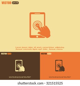 Vector icon Smartphone touchscreen icon concept 