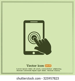 Vector icon Smartphone touchscreen icon concept 