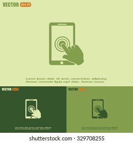 Vector icon Smartphone touchscreen icon concept 