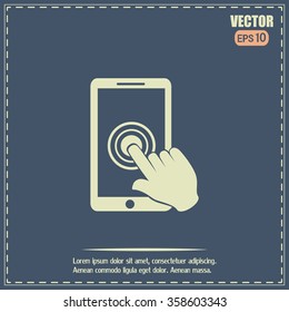 Vector icon Smartphone touchscreen icon concept 