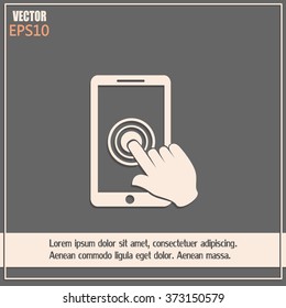 Vector icon Smartphone touchscreen icon concept 