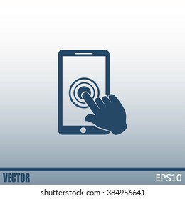 Vector Icon Smartphone Touchscreen Icon Concept 