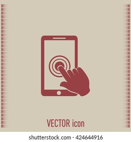 Vector icon Smartphone touchscreen icon concept 