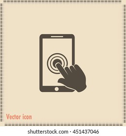 Vector icon Smartphone touchscreen icon concept 