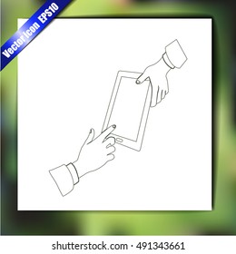 Vector icon Smartphone touchscreen icon concept