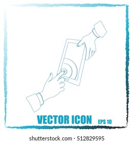 Vector icon Smartphone touchscreen icon concept