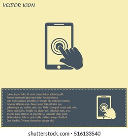 Vector icon Smartphone touchscreen icon concept 
