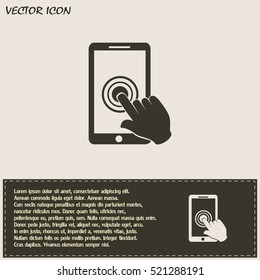 Vector icon Smartphone touchscreen icon concept 