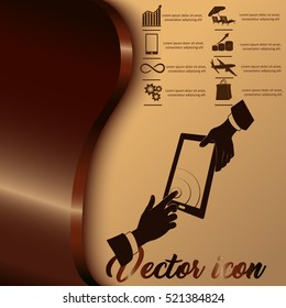 Vector icon Smartphone touchscreen icon concept
