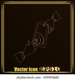 Vector icon Smartphone touchscreen icon concept