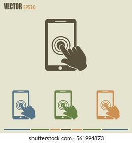Vector icon Smartphone touchscreen icon concept 