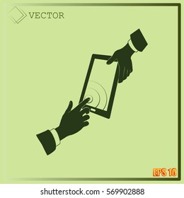 Vector icon Smartphone touchscreen icon concept