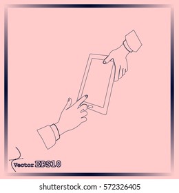 Vector icon Smartphone touchscreen icon concept