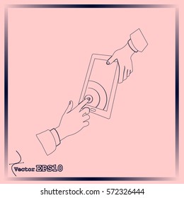 Vector icon Smartphone touchscreen icon concept