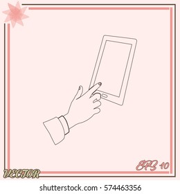 Vector icon Smartphone touchscreen icon concept