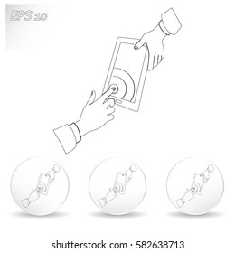 Vector icon Smartphone touchscreen icon concept