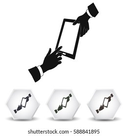 Vector icon Smartphone touchscreen icon concept