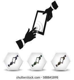 Vector icon Smartphone touchscreen icon concept