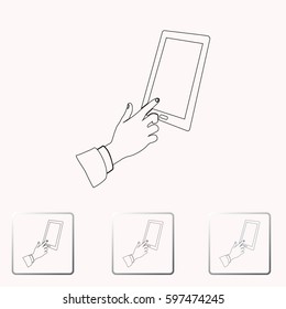 Vector icon Smartphone touchscreen icon concept