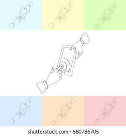 Vector icon Smartphone touchscreen line icon