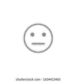 vector icon smile in halftone