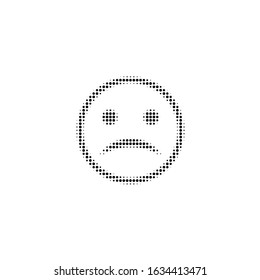 vector icon smile in halftone