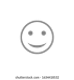 vector icon smile in halftone
