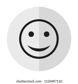 vector icon smile on a background with a vertical shadow