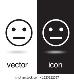 vector icon smile on black and white background