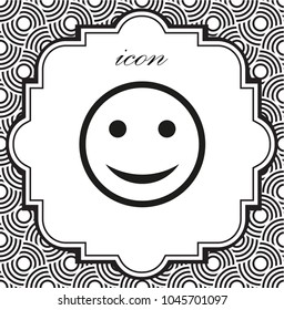 vector icon smile on a geometric background on a geometric background of eps