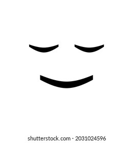 vector icon smiling with closed eyes
