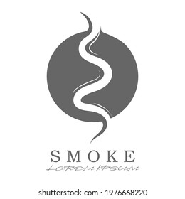 Vector icon of smoke, incense, or steam. Flat style, isolated on a white background.