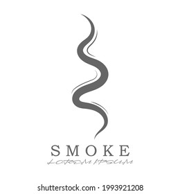 Vector icon of smoke, incense, or steam. Flat style, isolated on a white background.