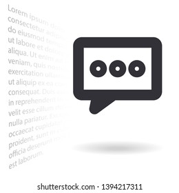 Vector icon sms 10 EPS . Lorem Ipsum Illustration design
