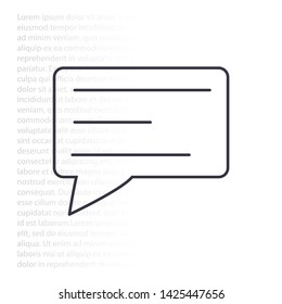 Vector icon sms 10 EPS . Lorem Ipsum Illustration design