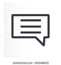 Vector icon sms 10 EPS . Lorem Ipsum Illustration design
