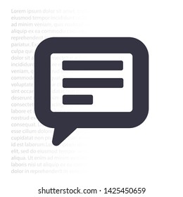 Vector icon sms 10 EPS . Lorem Ipsum Illustration design